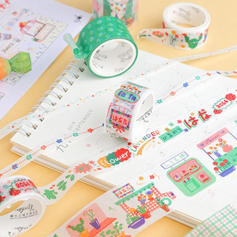 8 шт./компл. Kawaii молочный напиток лента Washi милой фруктовой изоляционная лента цветок Decoractive лента для наклейки для дневника Скрапбукинг поставки