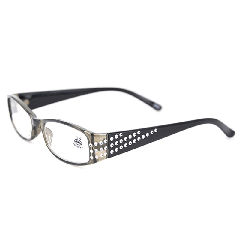 Модные очки для чтения, женские очки для чтения из смолы с бриллиантами, женские высококачественные очки со стразами, очки для чтения, диоптрий - Цвет оправы: C1