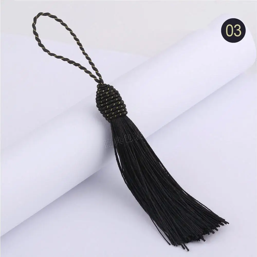 black gold wire 10 шт./партия, 14 см, с удлиненной гайкой кисточка для сережек, Очаровательная подвеска, атласные кисточки, сделай сам, фурнитура для ювелирных изделий, декоративная кисть - Цвет: black gold wire