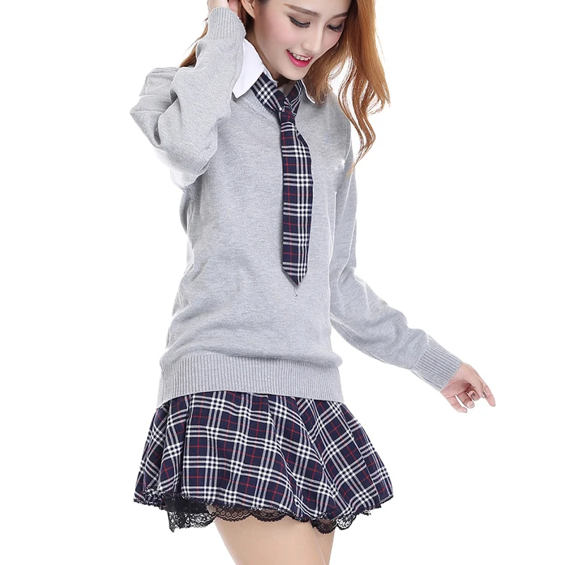 5 шт./комплект Женская кружевная клетчатая юбка|Униформа для черлидинга| |