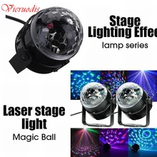 Диско-бар клуб DJ светильник s Звуковое управление магический шар лампы Мини Голосовое управление RGB светодиодный сценический лазерный сценический светильник Вечерние