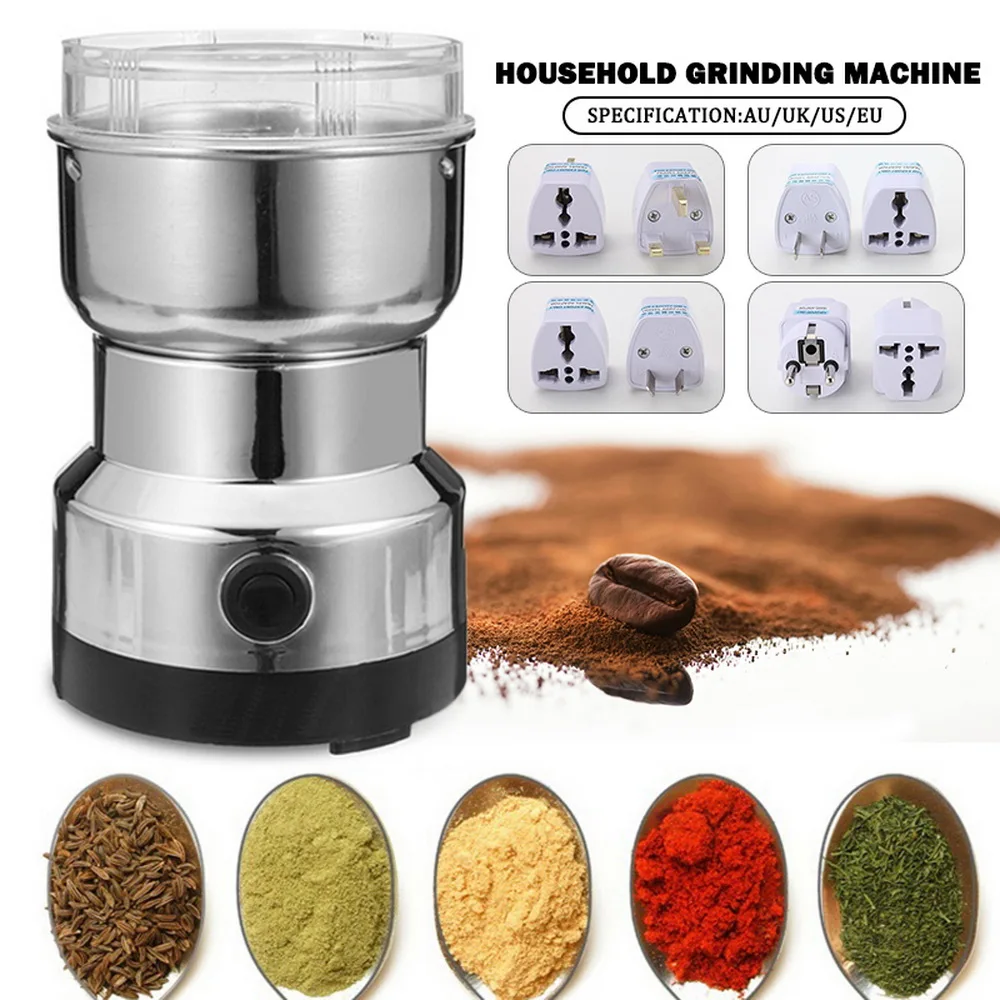 Multi-functional EU Plug 220V 150W Coffee Grinder Stainless Electric Herbs/Spices/Nuts/Grains/Coffee Bean Grinding #15