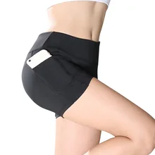 Женские шорты для йоги с карманами, для тренажерного зала, фитнеса, высокой талии, спортивные шорты, для тренировок, бега, леггинсы, для контроля живота, эластичные шорты