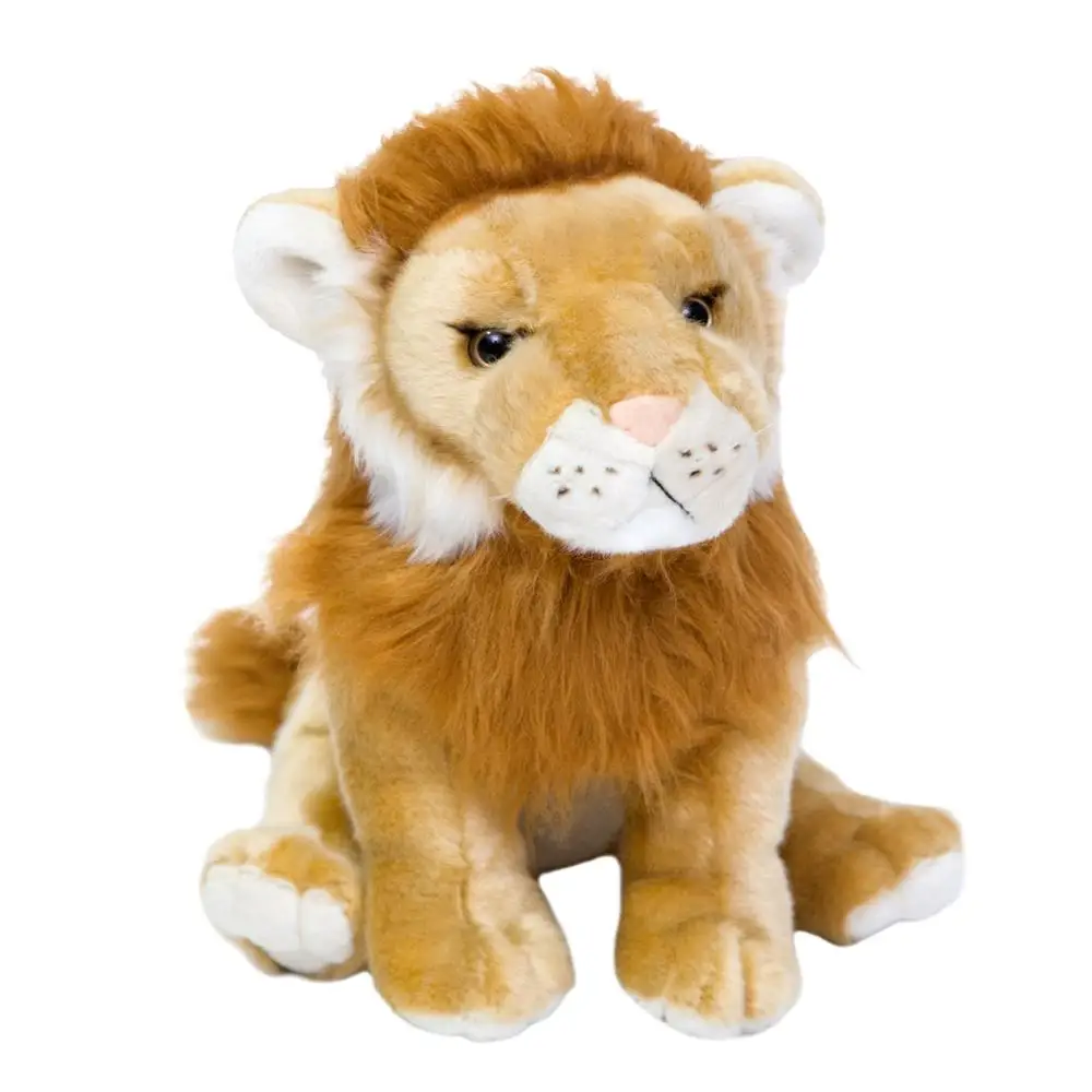 KUY Hot New 1pc Cute Simulation Lion Plush Toys Stuffed Soft Animal The Lion King Dolls for Children Baby Best Birthday Gifts