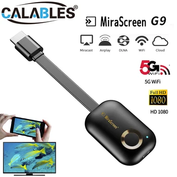 

Mirascreen G9 2.4G/5G 1080P TV stick HDMI Wireless Wifi Display Dongle Chromecast Miracast Airplay for Youtube Android iOS