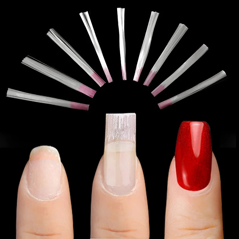 

100pcs/set Nail Form Fiberglass for Nail Extension Fibernails Acrylic Tips Extension for Nails Silk Building Extension Tool