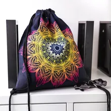Модные женские мужские и детские рюкзаки с завязками в стиле ретро, мандала, 3D печать, сумка для хранения, спортивные карманные Чехлы для обуви, сумка, рюкзак