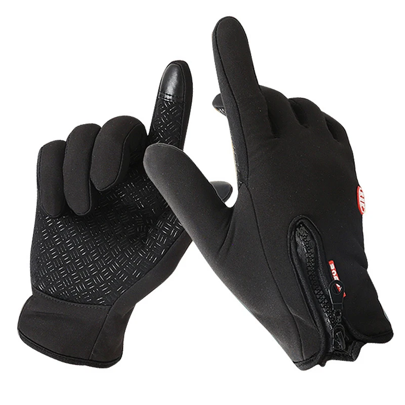 

Winter Gloves Warm Touchscreen Full Finger Gloves Anti Slip Thermal Warm Windproof Outdoor Skiing Men Women Black Gloves