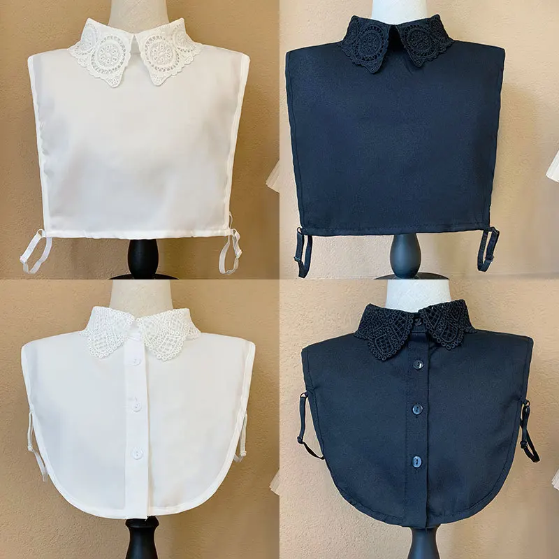 

Summer 2023 White Shirt Detachable Collar for Women's Blouse Tops Fake Collars Female Necklace Clothes Decorative False Collar