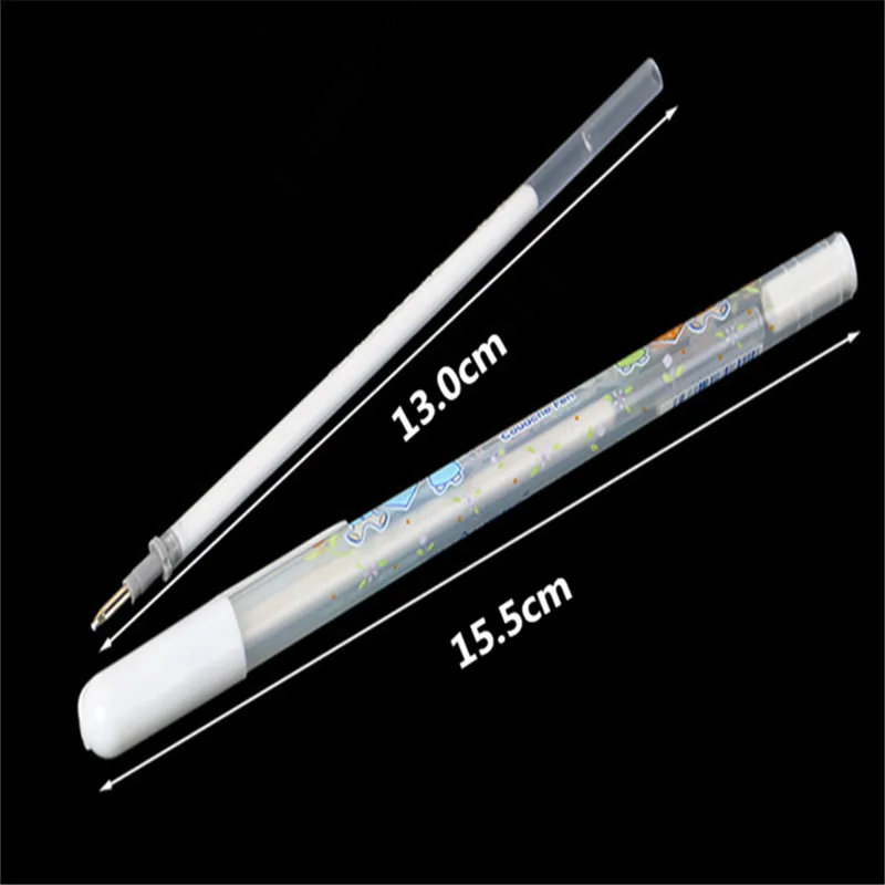 White Ink 0.8MM Gel Pen Unisex Pen Gift For Kids Stationery Office Learning student School Supplies gel pens