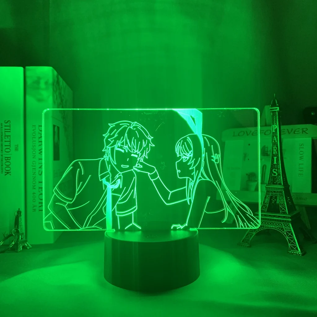 3d Anime Lamp Mai Sakurajima Figure Nightlight for Kids Bedroom Decor Night Light Birthday Gift Bunny Girl Manga Led Light