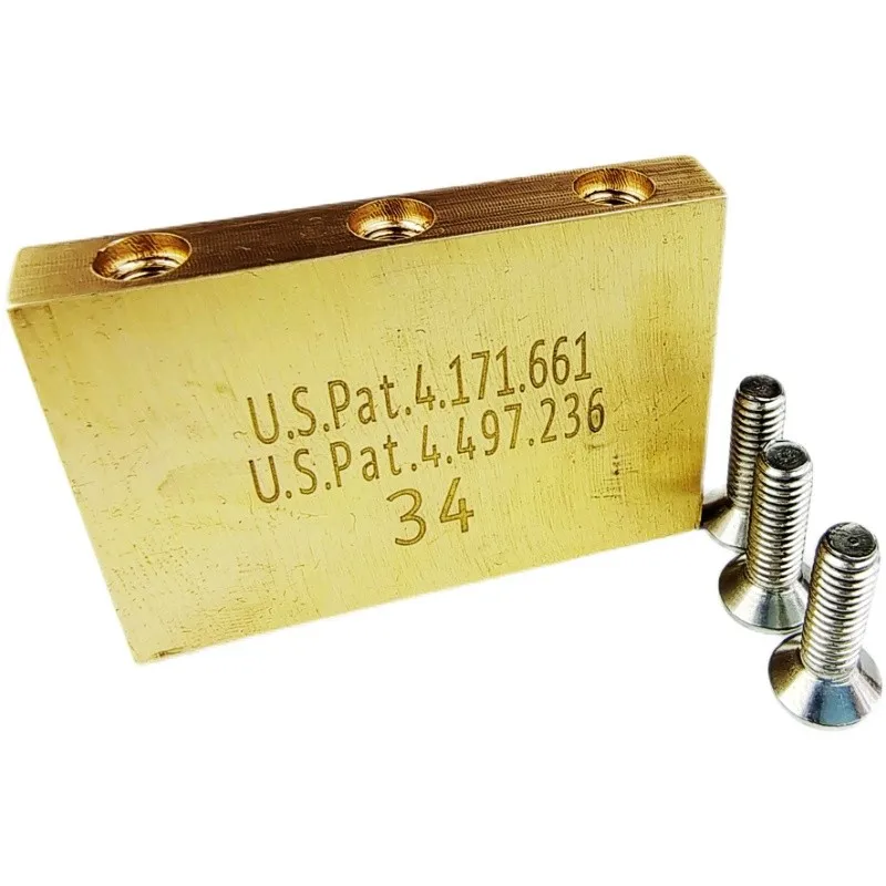 【Hergestellt in Japan】 Tremolo-System-Brücke für E-Gitarre, Messingblock für Teile der FR Floyd Rose Special Bridge, hergestellt in Korea, 34 mm