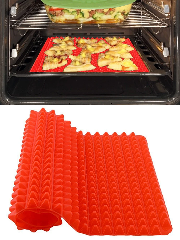 Diamond chef Silicone Tapis Pyramide cuisson cuisson Pan Value Pack de Petit Large food
