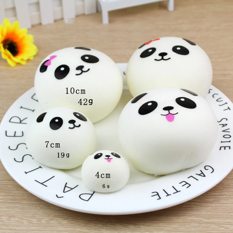 Cute Squishy Venting Ball Joke Toy Squishi Kawaii Simulation Antistress PU Cartoon Panda Squeeze Toys For Children