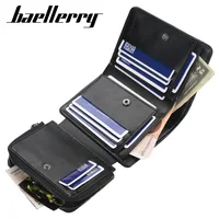 New PU Leather Men Wallets High Quality Zipper Short Desigh Card Holder Male Purse Vintage Coin Holder Men Wallets 1