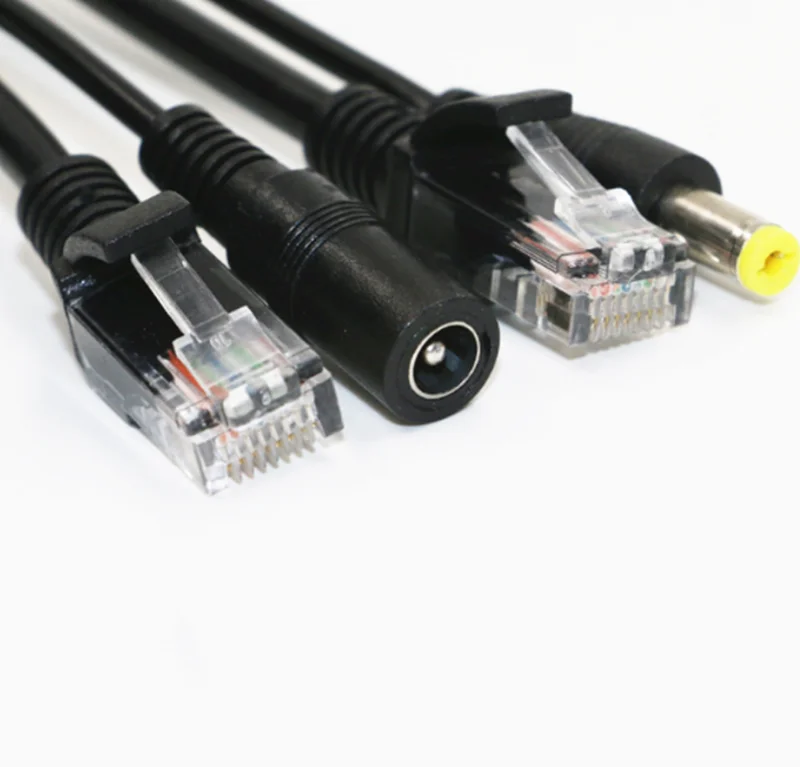 2 шт. кабель адаптер POE RJ45 инжектор Сплиттер Комплект экранированная лента пассивная мощность над Ethernet12-48v синтезатор сепаратор комбинер