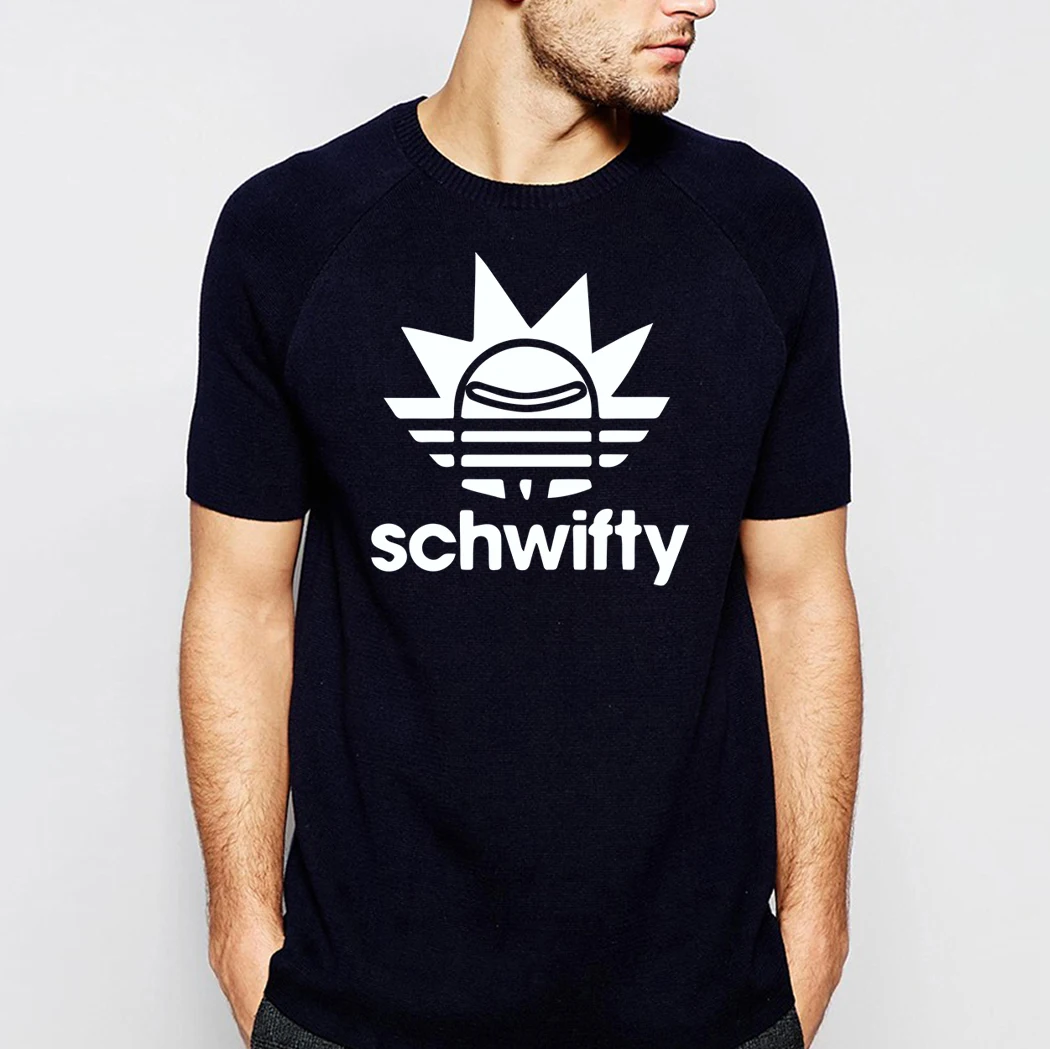 

Mens T Shirt Rick and Morty Schwifty Anime Print Short Sleeve 2019 Summer Loose Fit Tops Tees Harajuku Sportswear New Streetwear