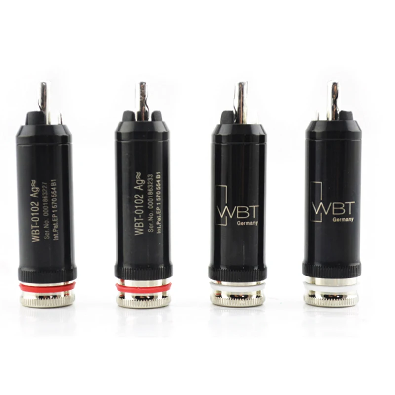 Free shipping RCA plug,WBT-0102 AG Nextgen Copper,RCA Plugs Set of 4pcs,high quality rca plugs