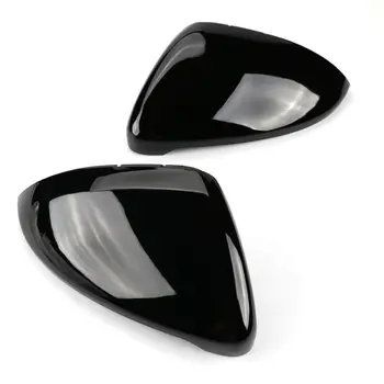 

Black Rearview Mirror Cover For Golf MK7 2013-2018 Plastic Parts Car 2pcs
