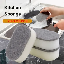 

2/4/6/10pcs Magic Sponge Eraser Cleaner 100x60x30mm Kitchen Bathroom Cleaning Sponge Descaling Clean Rub Pot Removing Rust