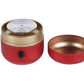 

1500Rpm Mini Pottery Wheel Electric Wheel Diy Clay Tool Clay Plastic Machine For Tray Adult Children Ceramic Art (Red)