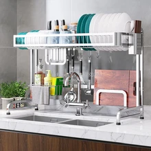 Посуда, сушильная стойка, домашняя кухонная стойка для хранения, многослойная нержавеющая сталь, раковина, сушилка для посуды, сушилка для посуды