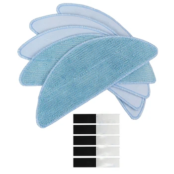 

5xMop Cloths+5xStickers Kit For CONGA Excellence 990 5040 Vacuum Cleaner Tools