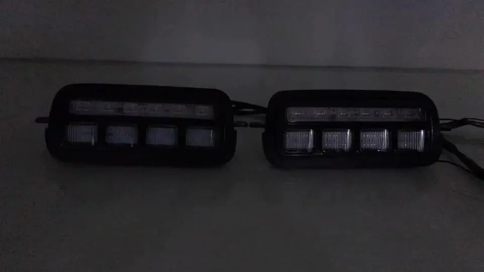 YOS Led drl для Лада Нива 2010- светодиод дневного света с желтым сигналом противотуманной фары