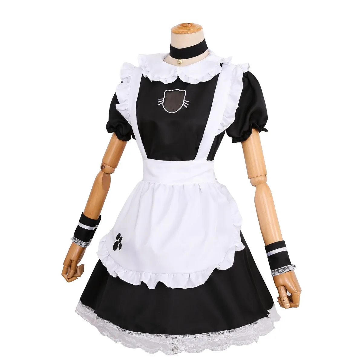 S-4XL Sexy French Maid Costume Sweet Gothic Lolita Dress Anime Cosplay Sissy Maid Uniform Plus Size Halloween Costumes For Wome