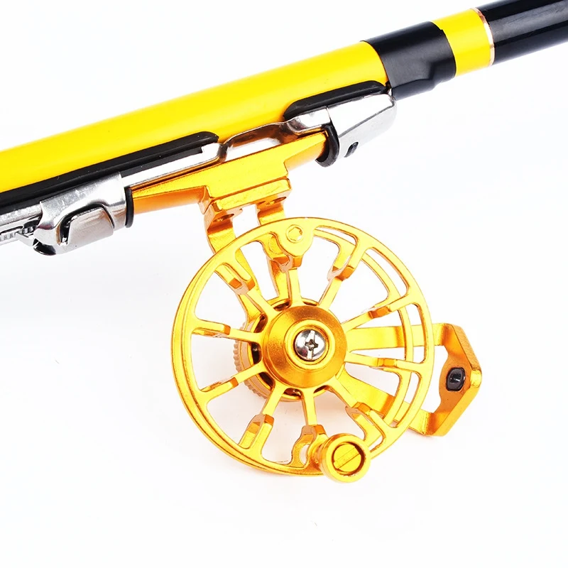 

new Freshwater Aluminum Fly Fishing Reel Diameter 53mm Right Hand Retrieve Baitcasting Reel Ice Fishing Reel Wheel saltwater