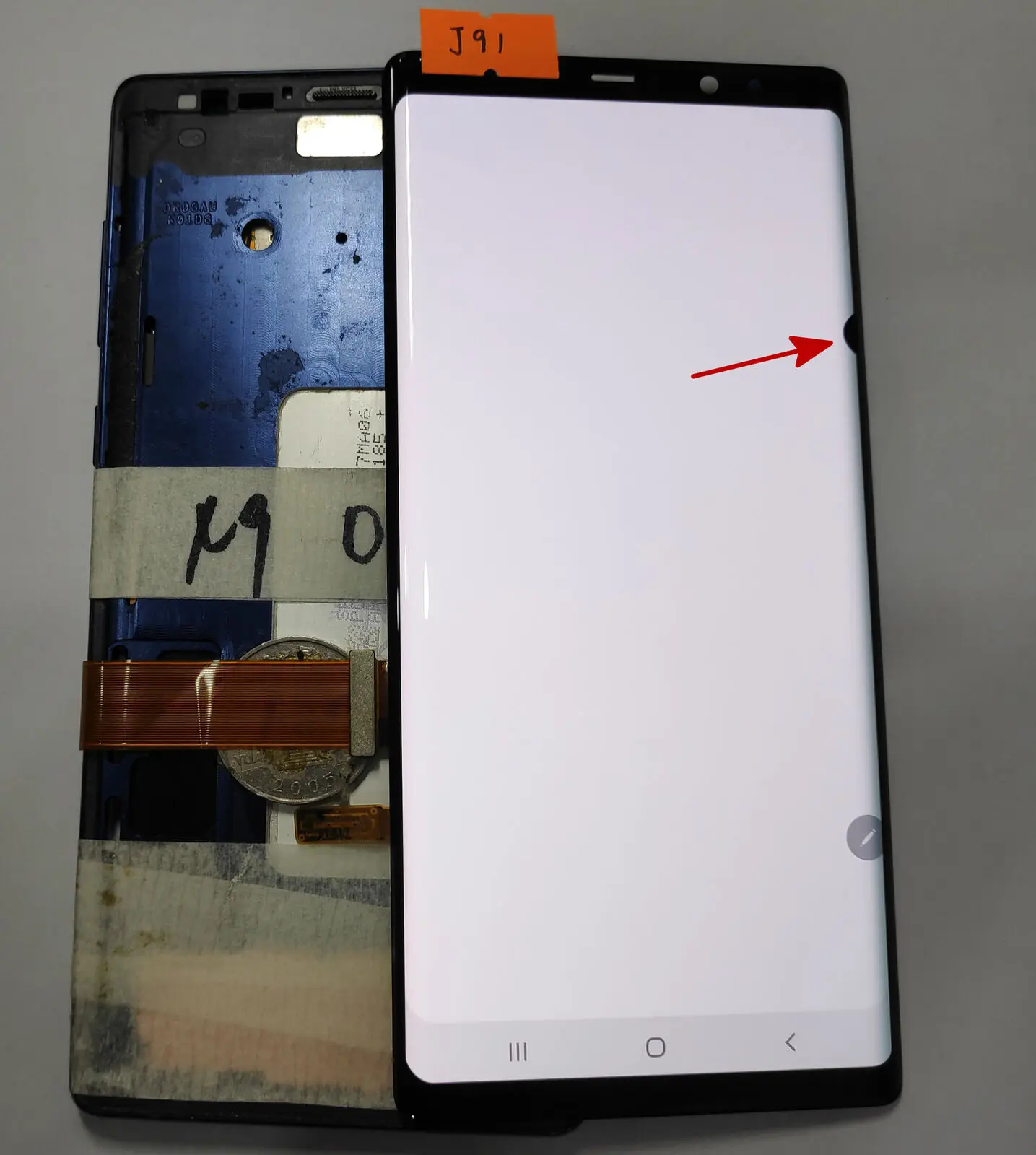Для samsung Galaxy Note 9 N960 N960F N960D N960DS дефект ЖК-дисплей кодирующий преобразователь сенсорного экрана в сборе 6," Super Amoled - Цвет: J91