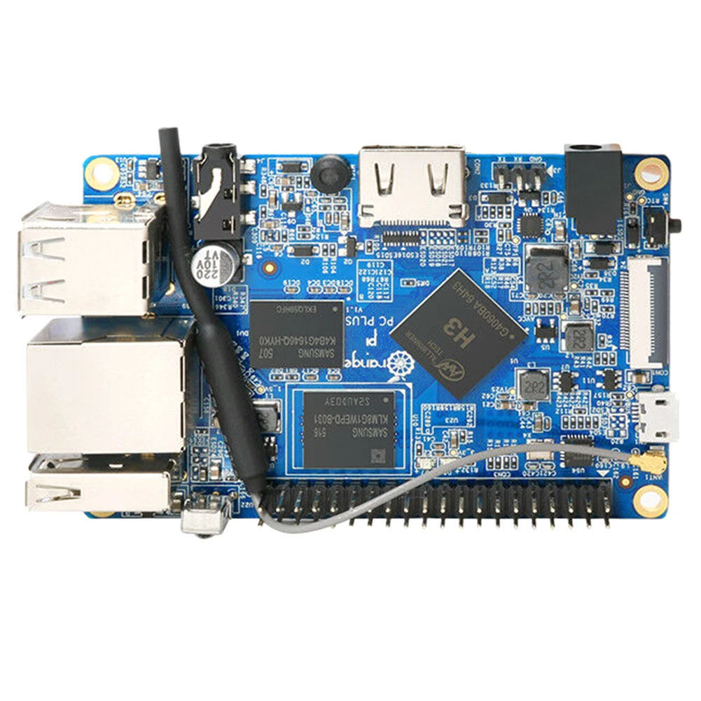 

Flash DDR3 Orange Pi PC Plus H3 A7 8GB Quad Core WIFI Development Board 1.6GHZ 1G Mini Accessory Electronic