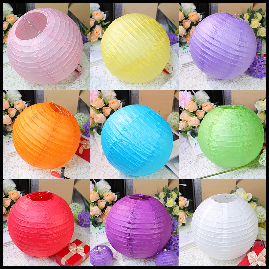 All Ivory/Cream, 4 Paper Lanterns Mix Color Packs of 3 Round Paper Lanterns Lampshade Party Decorations 10 cm