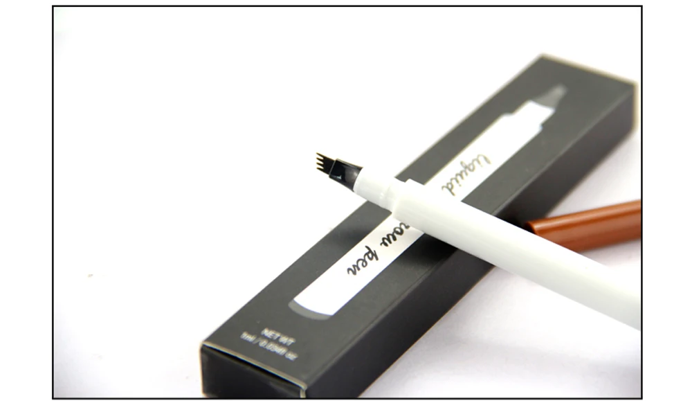 OEM Private Label Best Waterproof Mineral Liquid Eyebrow Pen 4 Heads Eye Makeup Pencil Custom