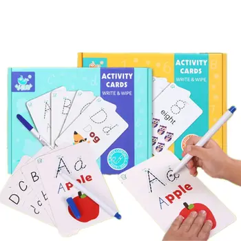 

Kids Educational Toy Rewritable Early Learning Recognize Uppercase Small Letters Cards Children Education Toys Alphabet Puzzle