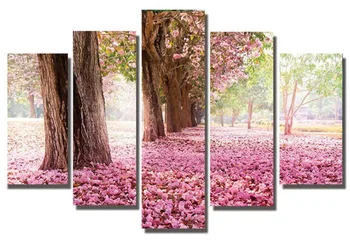 

5D DIY Full Square Diamond Painting "pink forset tree" Multi-picture Combination Embroidery Cross Stitch Mosaic Decor