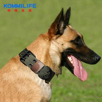

Nylon Personalized Dog Collar Adjustable Tactical Camouflage Dog Collar Durable Pet Collar With Name Tag Outdoor Dog Supplies