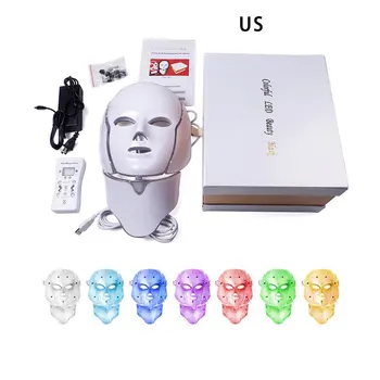 

Colorful Beauty Mask Acne Neck LED Color Light Mask Beauty Instrument Whitening and Skin Rejuvenation LED Mask