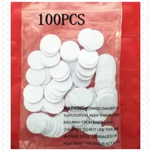 100 шт./лот LF 125 кГц Rfid подвеска Монета карты диаметр 25 мм Пустой EM4100 TK4100 Чип чтение только карты контроля доступа двери вход