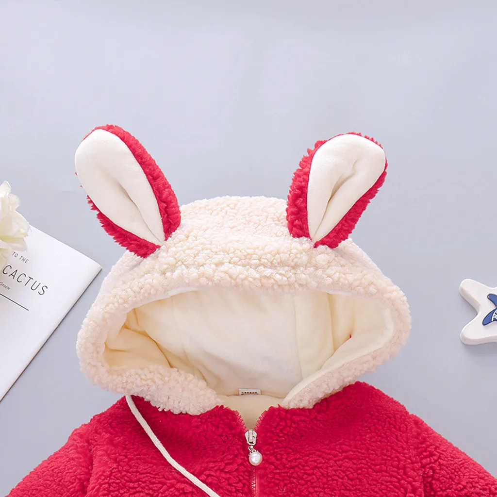 Korean children's long-sleeved cartoon plush hooded coat cotton coat jacket cotton pad+ crossbody bag high quality W1120