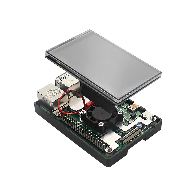 Raspberry Pi3.5 Touch Screen com Lcd Display Tft Caixa de Metal Abs Opcional Ventilador 480x320 Lcd Raspberry pi Modelo b ou 3b Mais 3b - Imagem 4