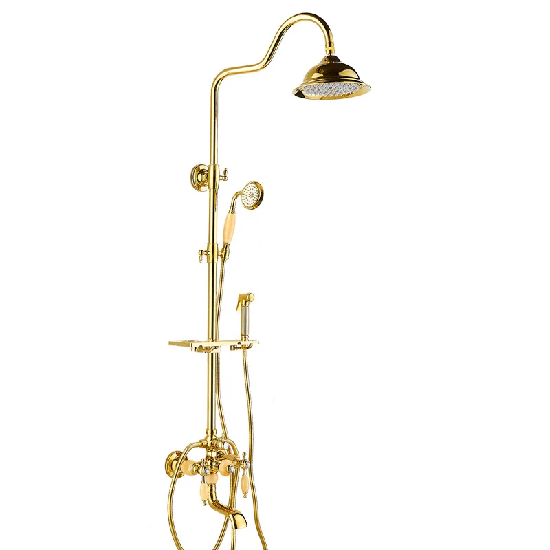 Латунный и нефритовый душевой кран роскошный латунный дождевой набор настенное