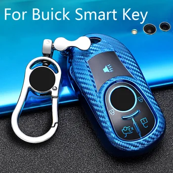 

1x Carbon Style TPU Car Key Case Cover for Buick Verano Regal Lacross Encore Enclave GL8 Envision 4-Buttons Smart key Cover