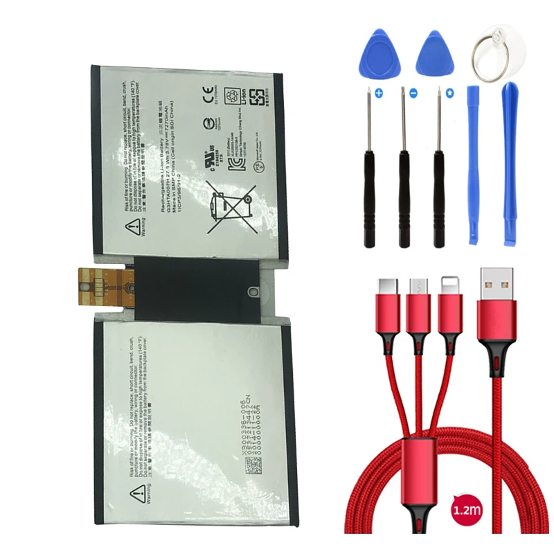 Аккумулятор G3HTA007H для планшета microsoft Surface 3 1645 G3HTA004H G3HTA003H 3,78 V 27,5 WH 7270MAH+ USB кабель+ набор инструментов