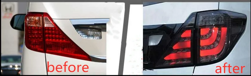 EOsuns автомобильный Стайлинг для Toyota Alphard 2008- задняя лампа, тормозной светильник, дневной ходовой светильник, сигнальная противотуманная фара заднего хода