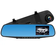 4,3 дюймов Автомобильный видеорегистратор камера зеркало заднего вида Full HD 1080P видеорегистратор авто регистратор цифровой видеорегистратор двойной объектив видеокамера