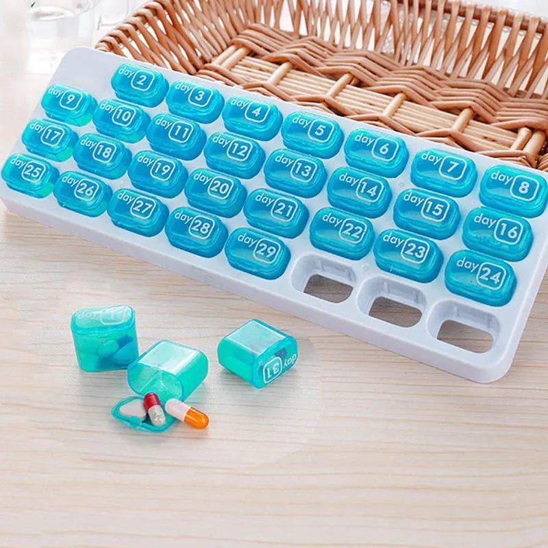 

31-Day Pill Storage Organizer Monthly Medication Dispenser Case for Travelling C55K Sale