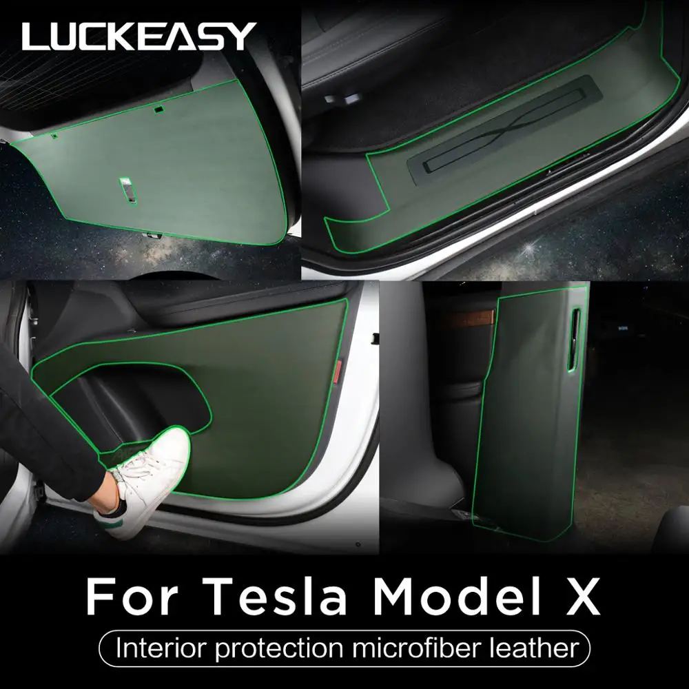 LUCKEASY для Tesla модель X- hide anti Kick Pad Защитная пленка с боковым краем