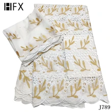 Африканская Базен Riche Getzner вышивка нигерийская хлопковая ткань с 2 ярдами чистая кружевная жаккардовая парчовая ткань J789