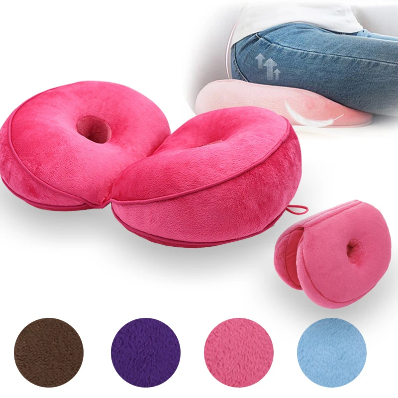 

Multifunctional Dual Comfort Cushion Memory Foam for Hip Lift Posture Correct Hip Push Up Plush Cushion Dual Comfort Pillow